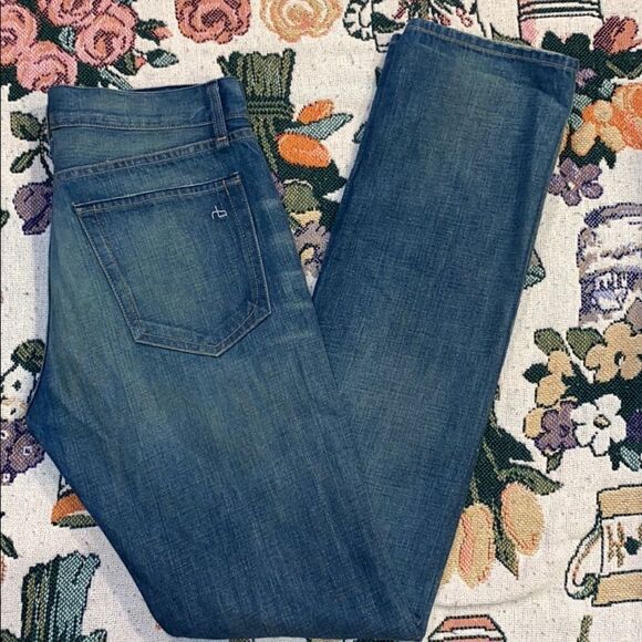 🔨 Rag & Bone Men’s Tailored Workwear Jeans 30x33 👖 Straight Leg Medium Wash 💎 - Picture 5 of 8